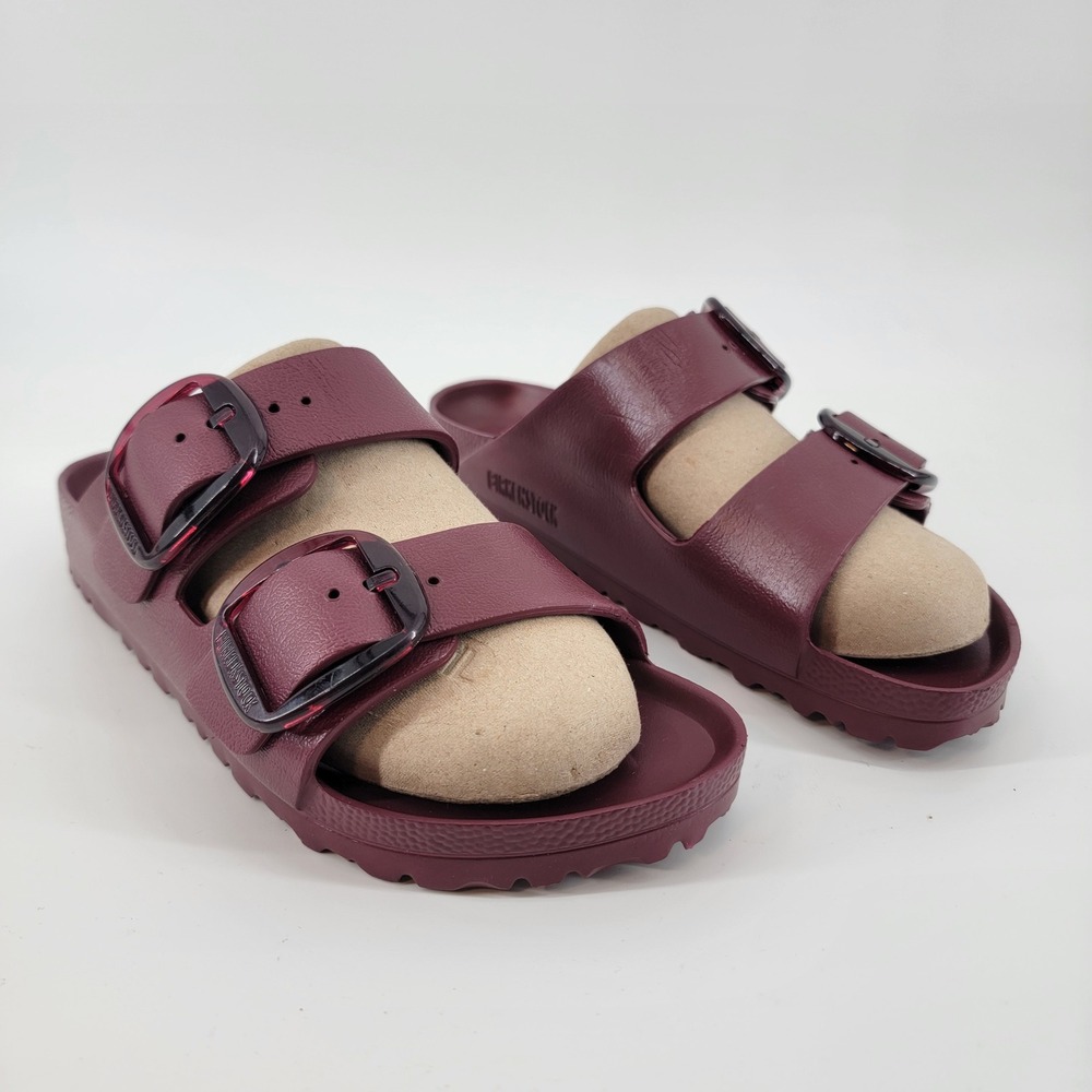 Birkenstock Arizona EVA Tortoise Big Buckle Sandals Womens 38 L7 M5 Burgundy